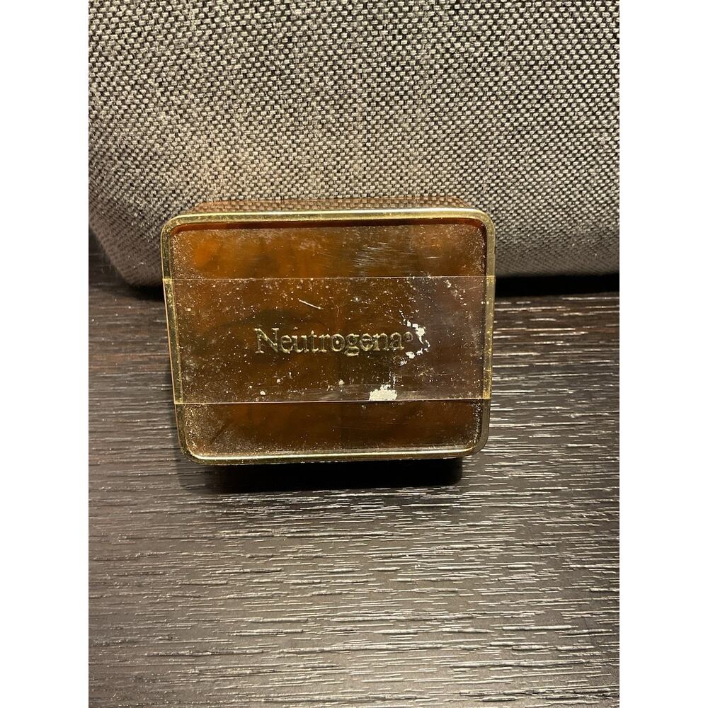 Neutrogena Miniature Faux Tortoise Shell Soap Dish Travel Case Vintage